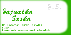 hajnalka saska business card