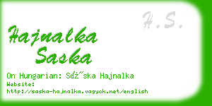 hajnalka saska business card